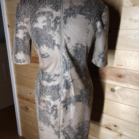 Carmen Marc Valvo Womens  Snake Print Dress Size L - Picture 5 of 9